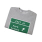 Vintage Merritt Parkway Exit 47 Sign Unisex Heavy Blend™ Crewneck Sweatshirt