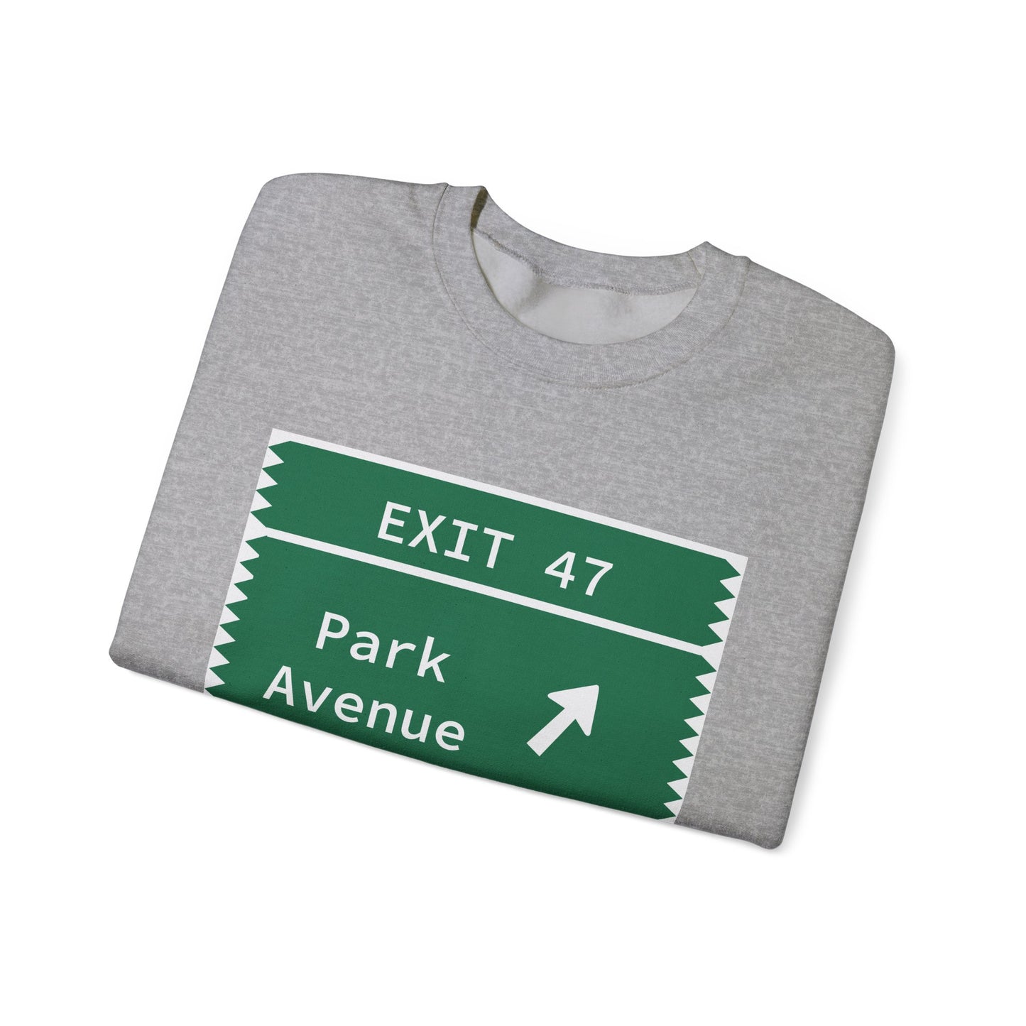 Vintage Merritt Parkway Exit 47 Sign Unisex Heavy Blend™ Crewneck Sweatshirt