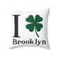 I Clover Brooklyn Spun Polyester Square Pillow