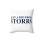 Just a kid from Storrs Spun Polyester Square Pillow
