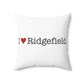 I Heart Ridgefield. Spun Polyester Square Pillow