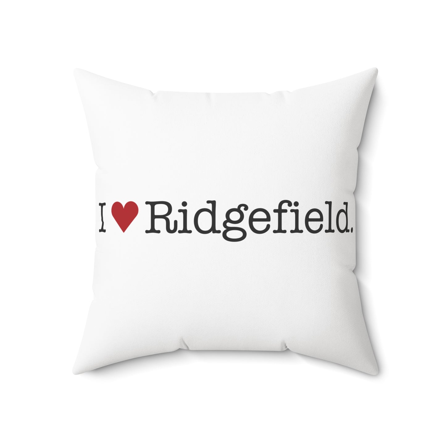 I Heart Ridgefield. Spun Polyester Square Pillow