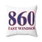 860 East Windsor Red, White & Blue Spun Polyester Square Pillow