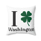 I Clover Washington Spun Polyester Square Pillow