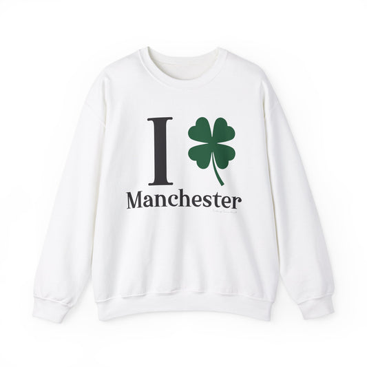 I Clover Manchester Unisex Heavy Blend™ Crewneck Sweatshirt