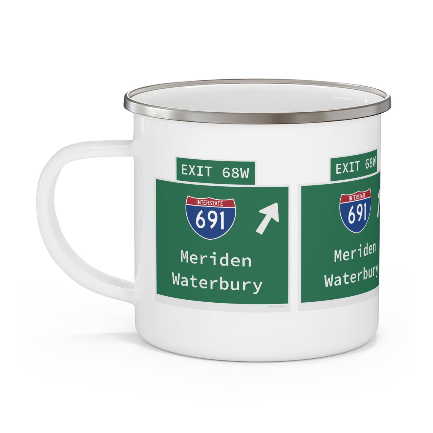 Vintage WCP Exit 68W Enamel Camping Mug