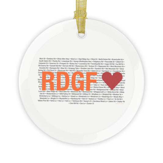Ridgefield Love Glass Ornaments