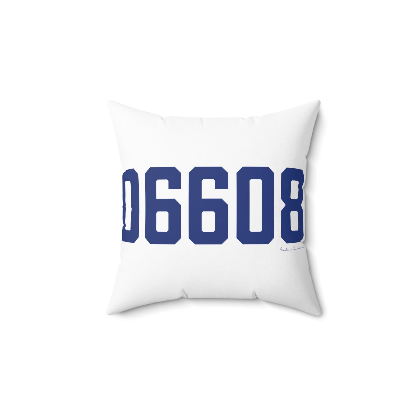 06608 Bridgeport Connecticut Zip Code Spun Polyester Square Pillow
