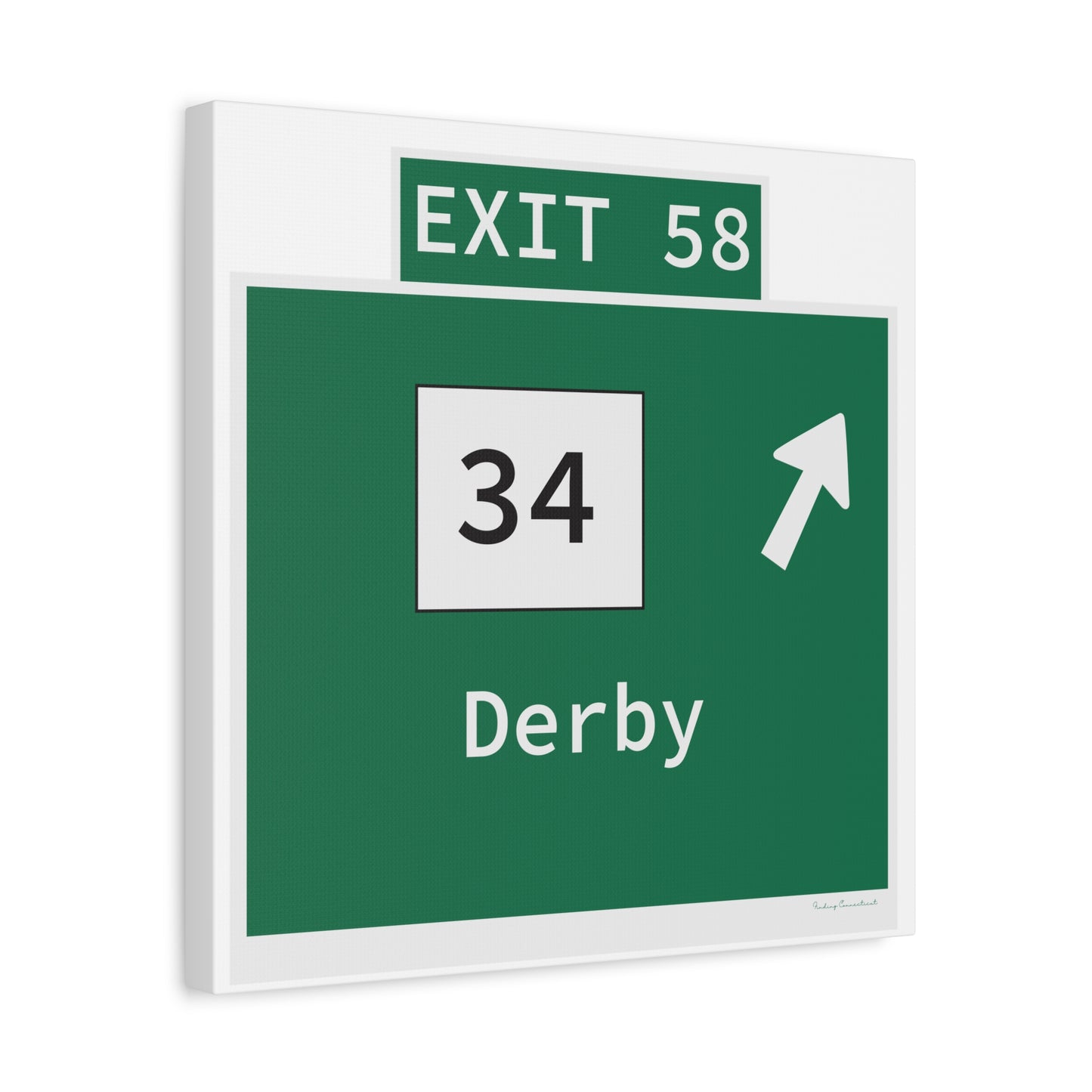 Vintage WCP Exit 58 Sign Matte Canvas, Stretched, 1.25"