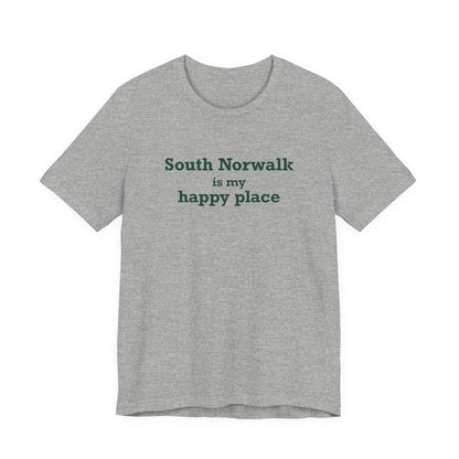 South Norwalk is My Happy Place Unisex Jersey Short Sleeve T-Shirt