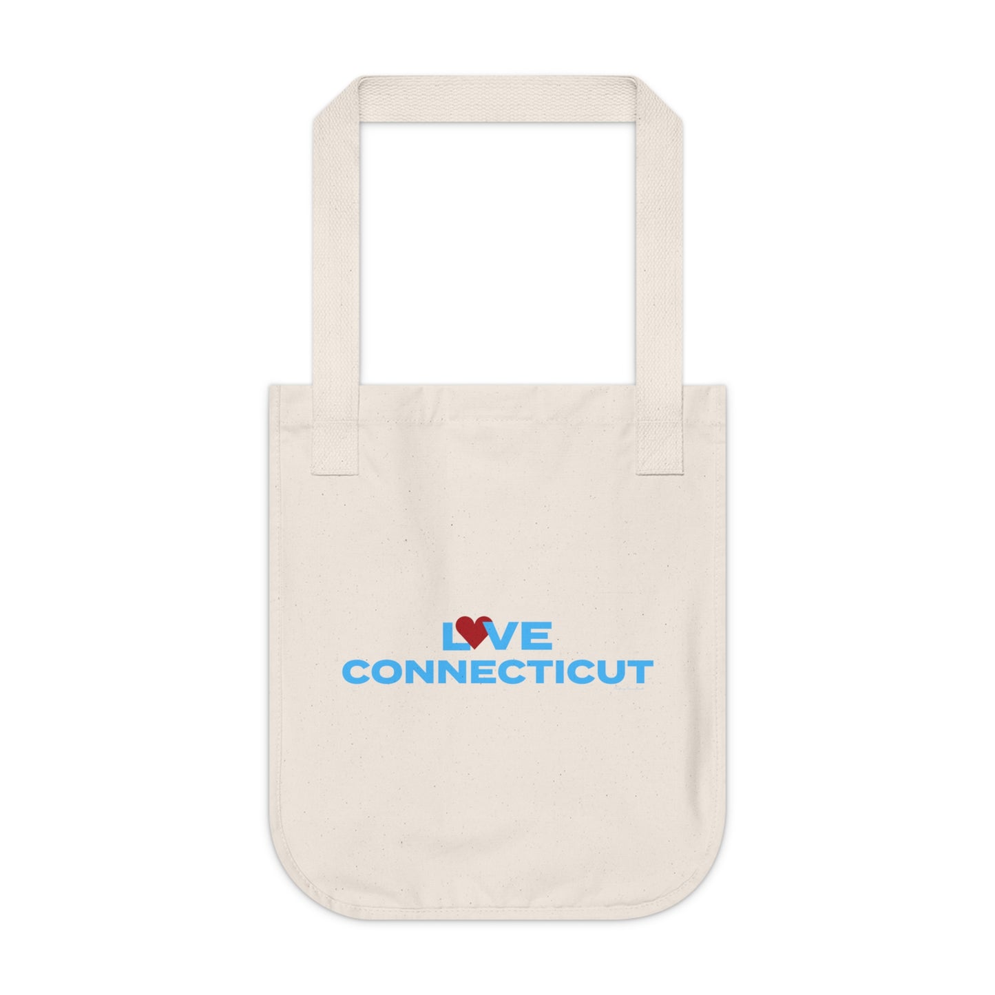 Love Connecticut  Organic Canvas Tote Bag