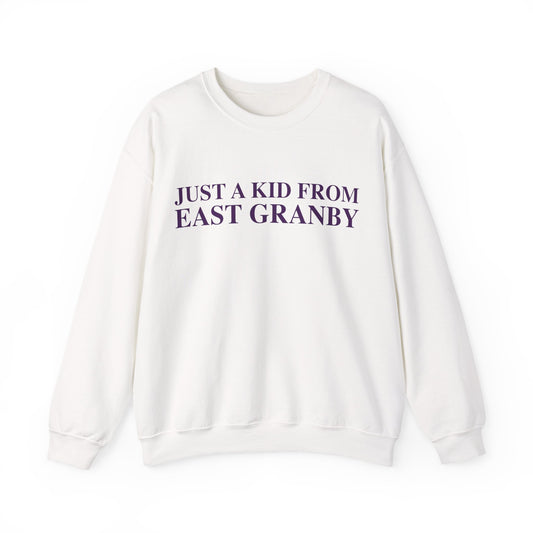 Just a kid from East Granby Unisex Heavy Blend™ Crewneck Sweatshirt