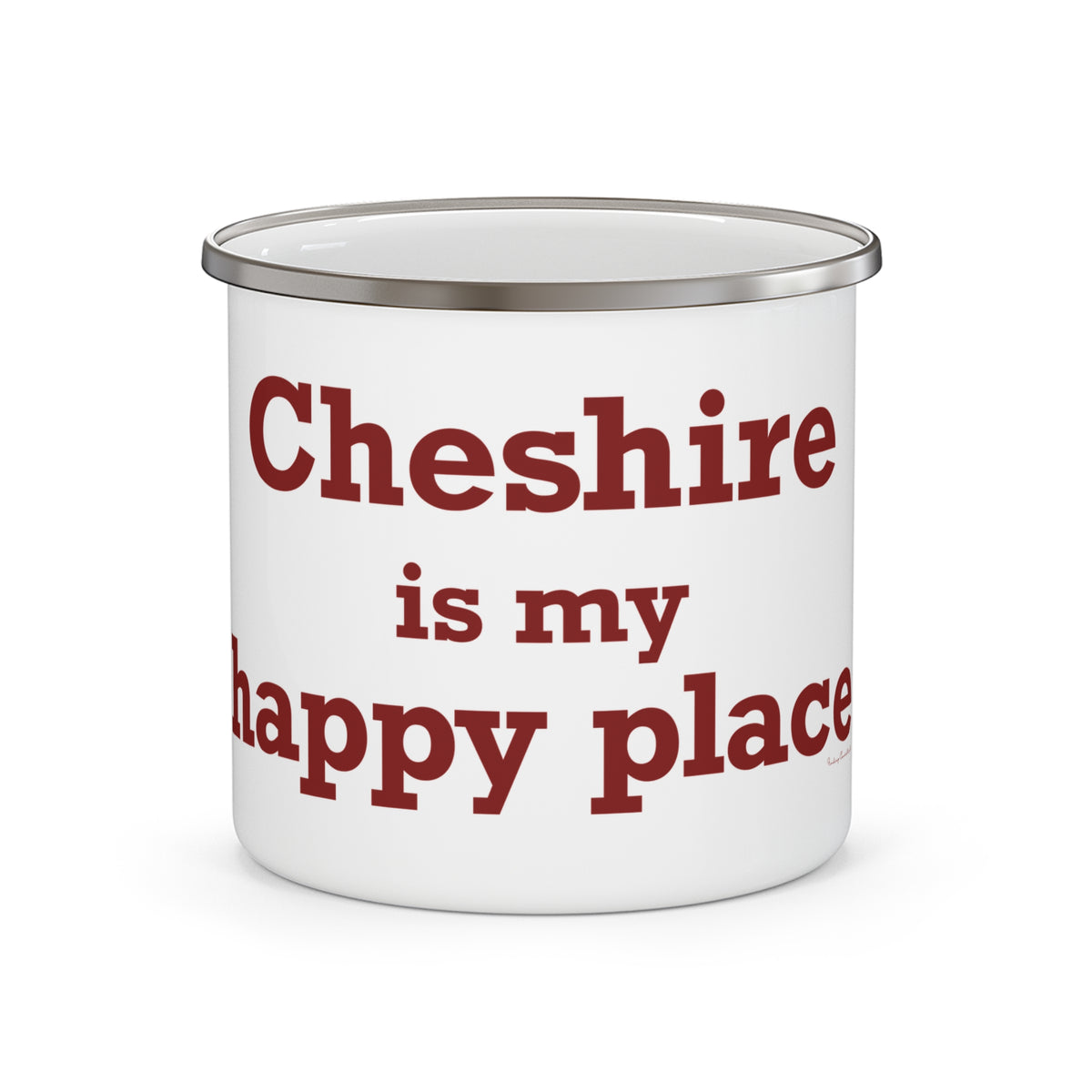 Cheshire is My Happy Place Enamel Camping Mug