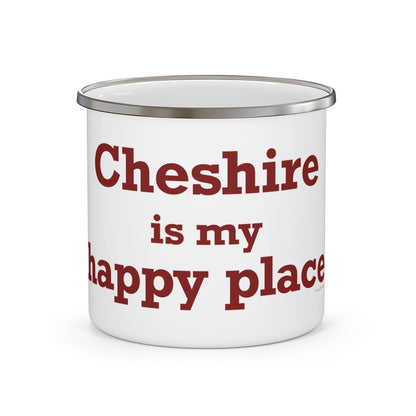 Cheshire is My Happy Place Enamel Camping Mug