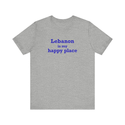 Lebanon is My Happy Place Unisex Jersey Short Sleeve T-Shirt