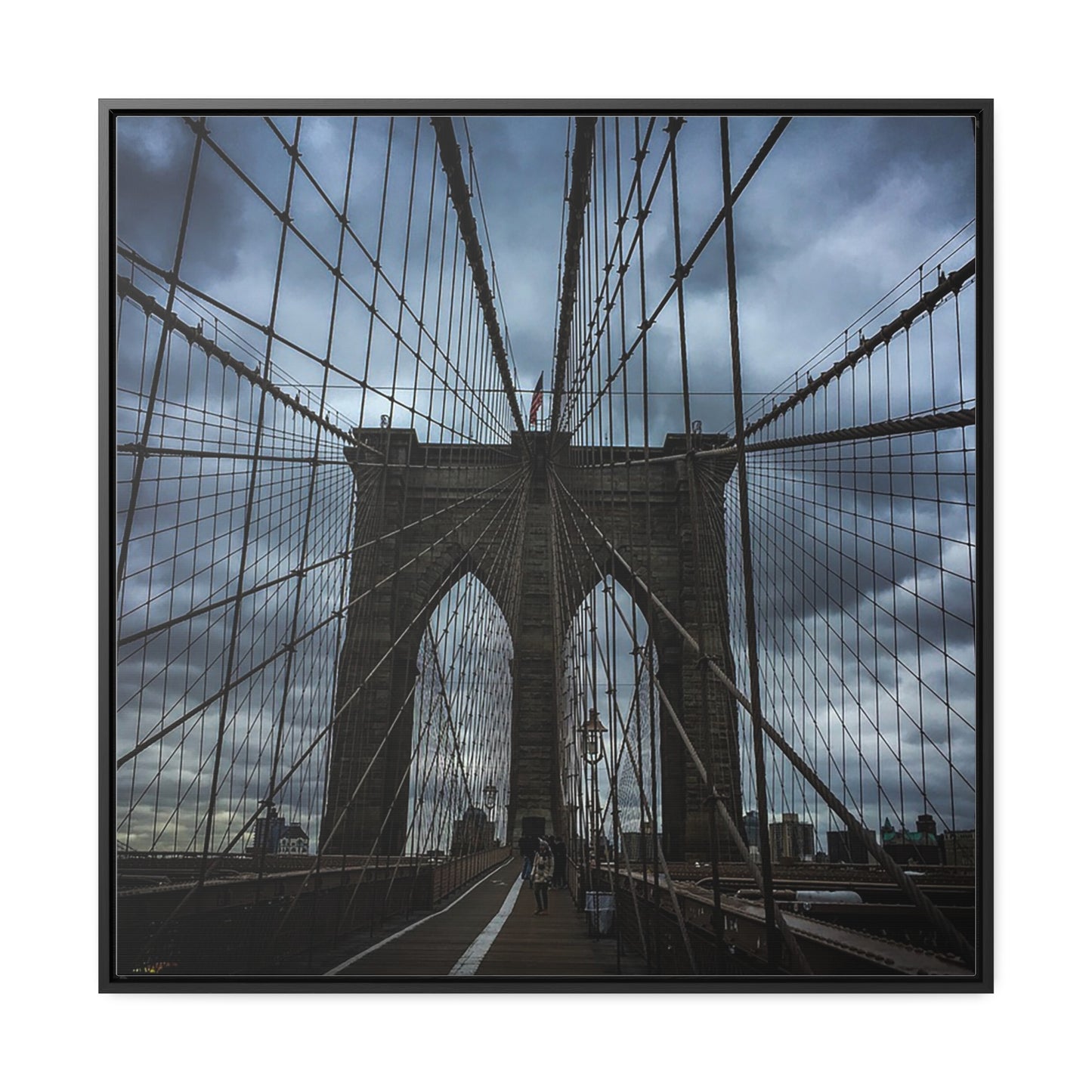 In the middle of the bridge Gallery Canvas Wraps, Square Frame
