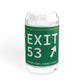 Vintage Exit 53  Merritt Parkway Sign Sipper Glass, 16oz