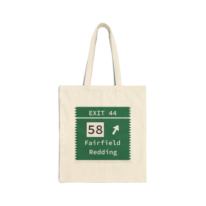 Vintage Merritt Parkway Exit 44 Sign Cotton Canvas Tote Bag