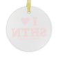 I Heart SHTN Glass Ornaments
