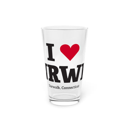 I Heart NRWK Pint Glass, 16oz