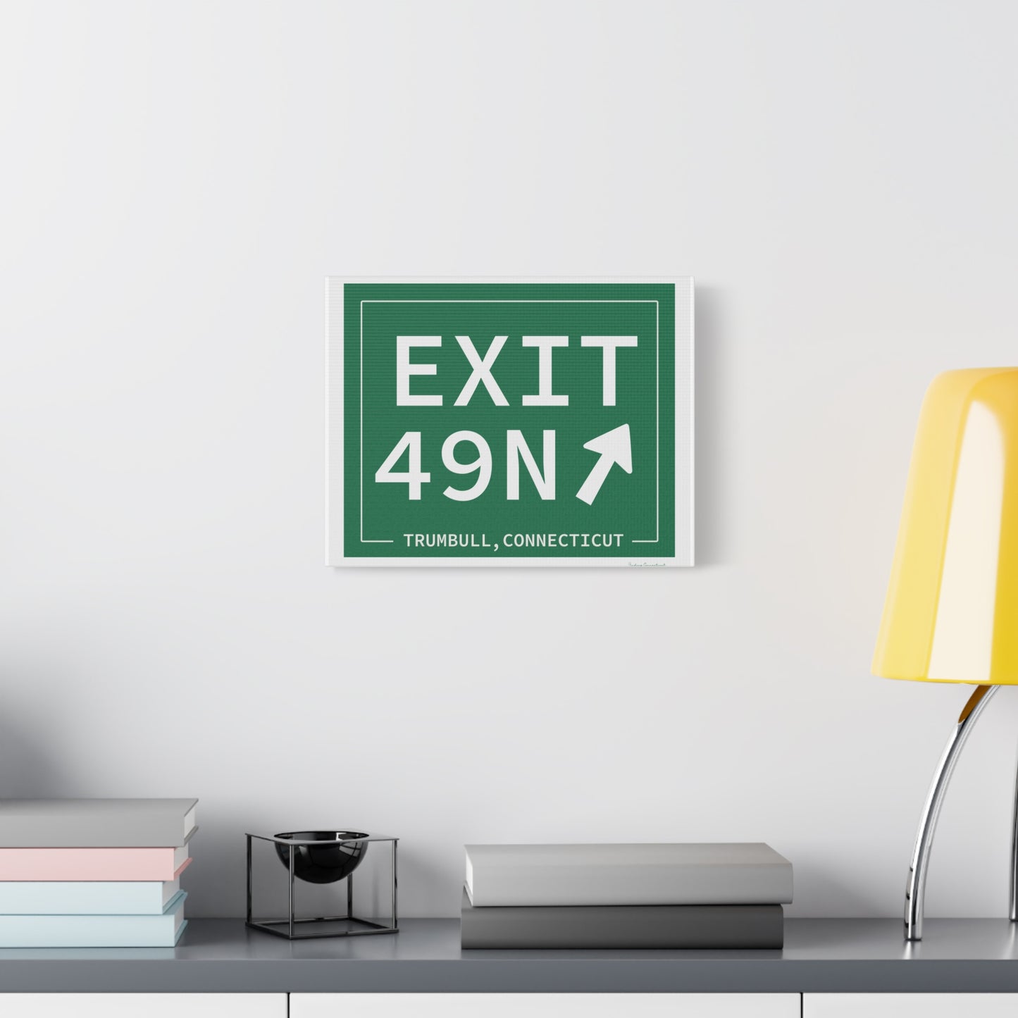 Vintage Exit 49N  Merritt Parkway Sign Matte Canvas, Stretched, 1.25"