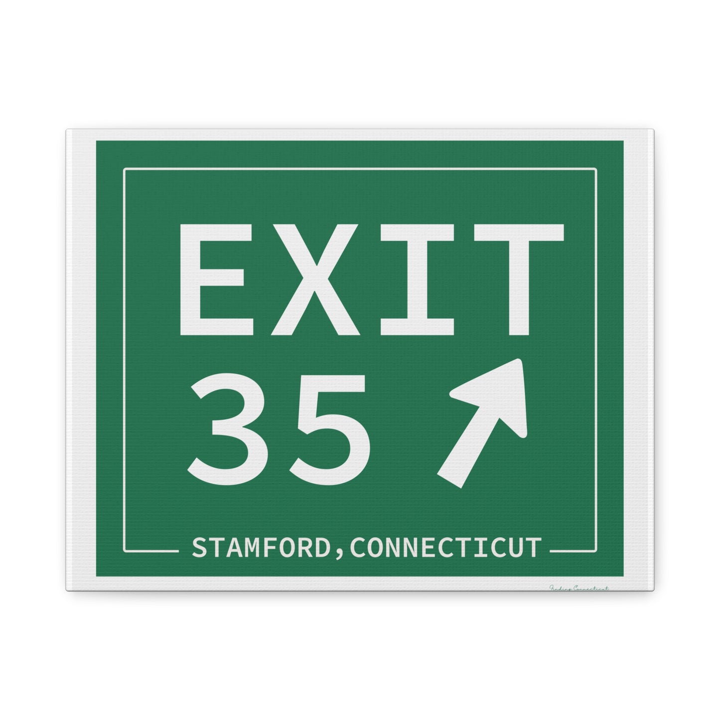 Vintage Exit 35 Merritt Parkway Sign Matte Canvas, Stretched, 1.25"