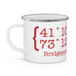 Bridgeport Coordinates Enamel Camping Mug