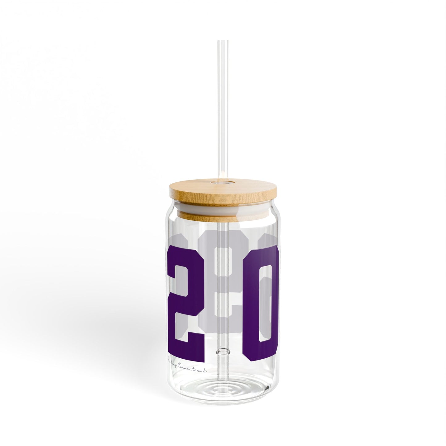 06902 Stamford Connecticut Zip Code Sipper Glass, 16oz