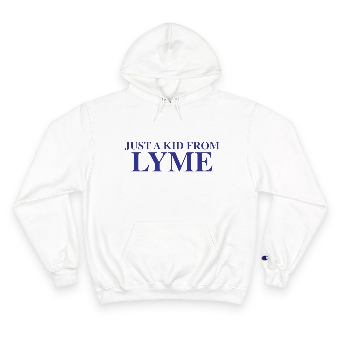 Just a kid from Lyme Champion Hoodie