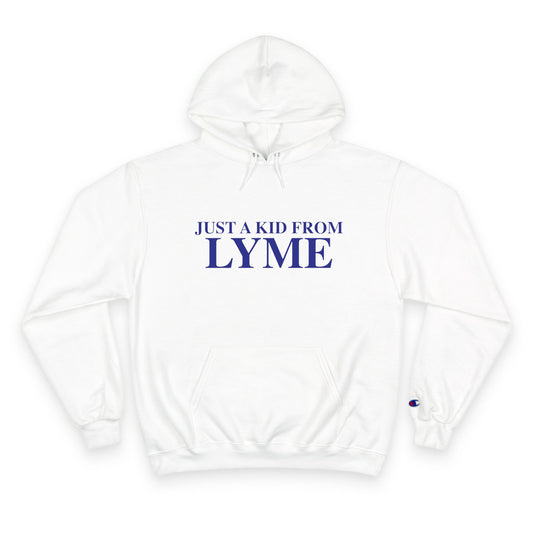 Just a kid from Lyme Champion Hoodie