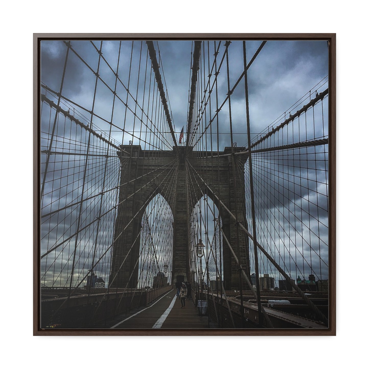 In the middle of the bridge Gallery Canvas Wraps, Square Frame