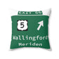 Vintage WCP Exit 66 Sign Spun Polyester Square Pillow