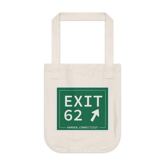 Vintage Exit 62 WCP Sign Organic Canvas Tote Bag