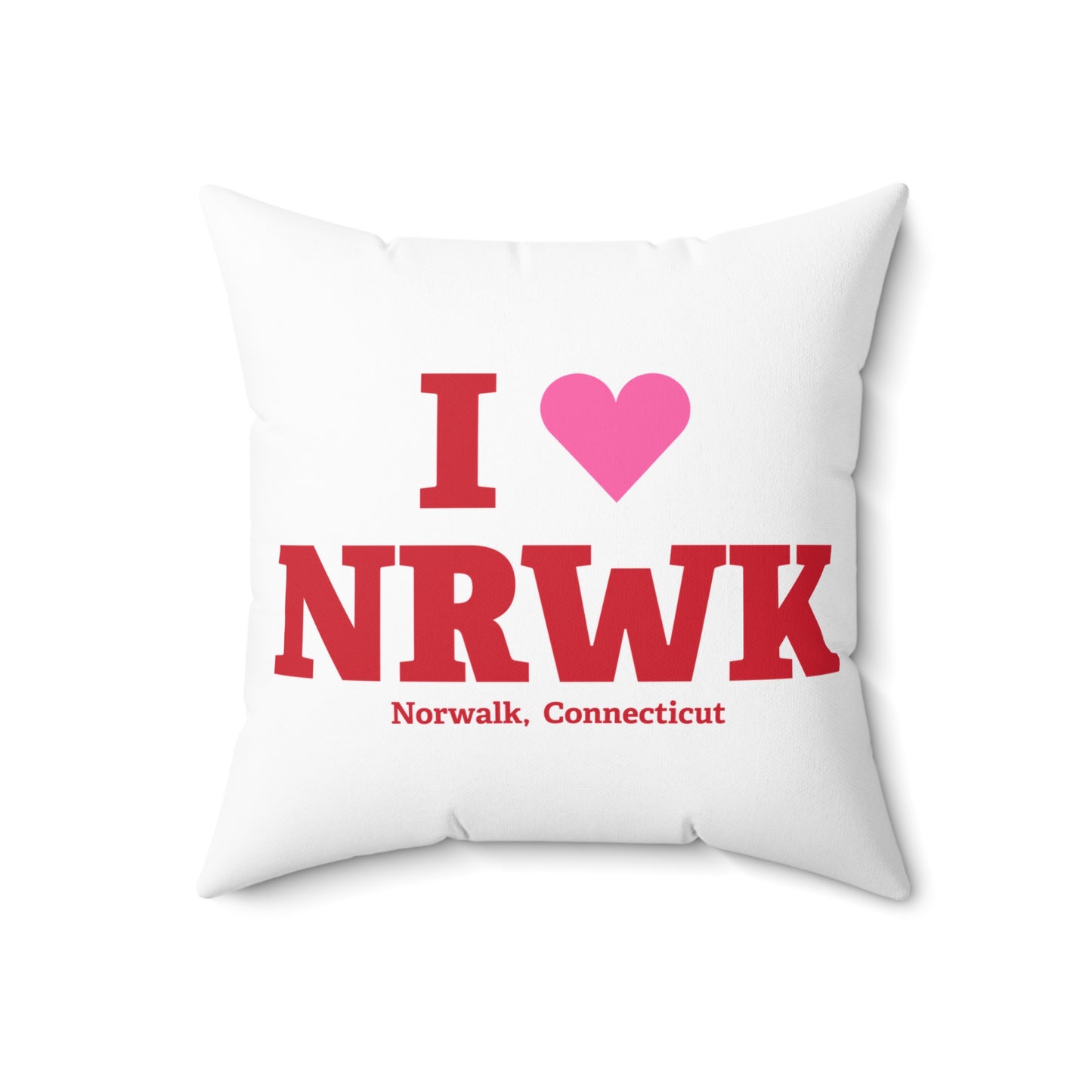 I Heart NRWK Spun Polyester Square Pillow