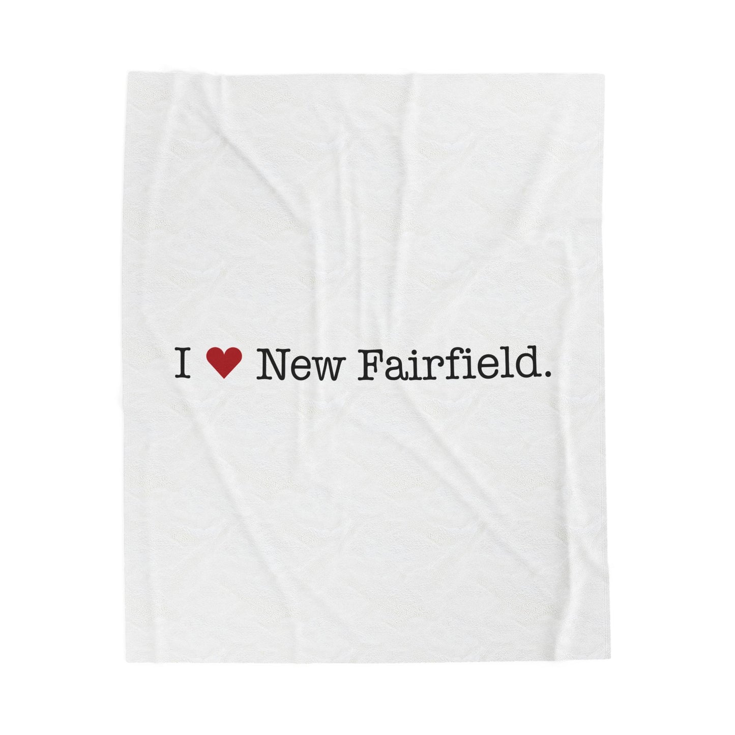 I Heart New Fairfield.  Velveteen Plush Blanket