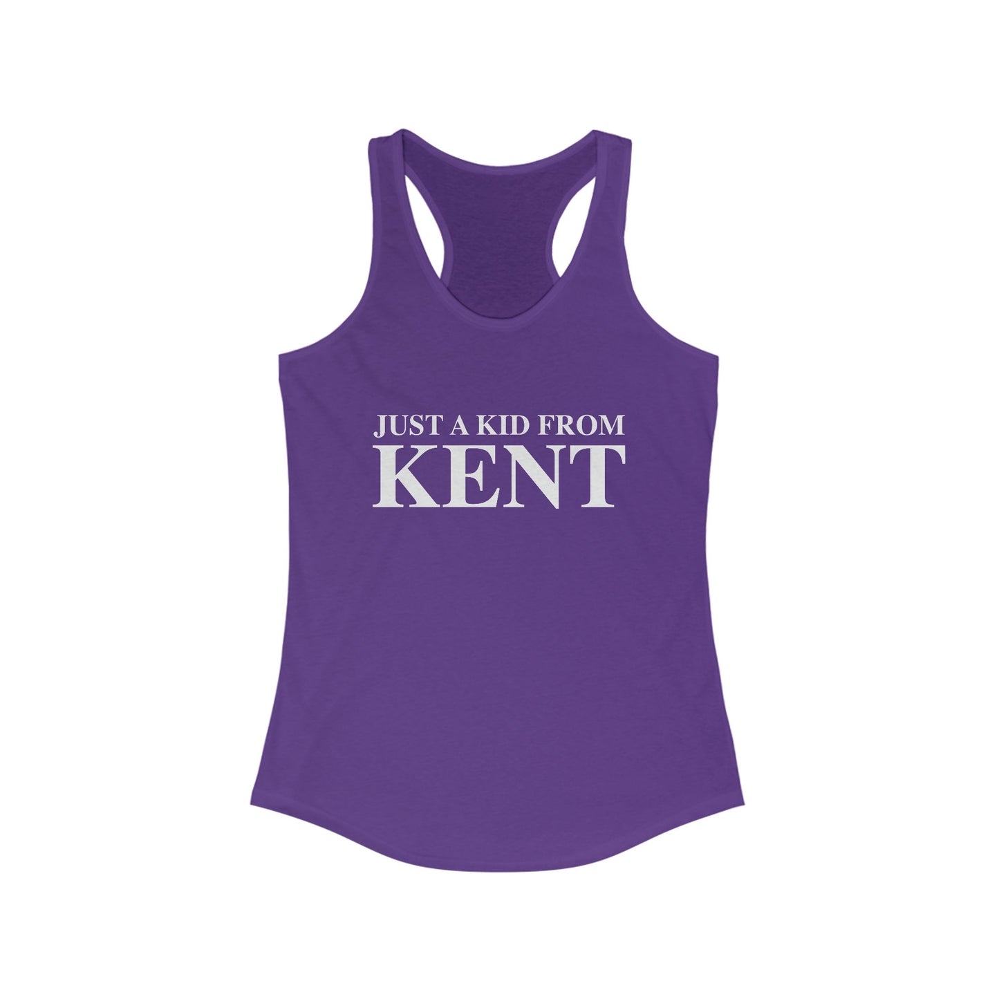Just a kid from Kent Women's Ideal Racerback Tank Top