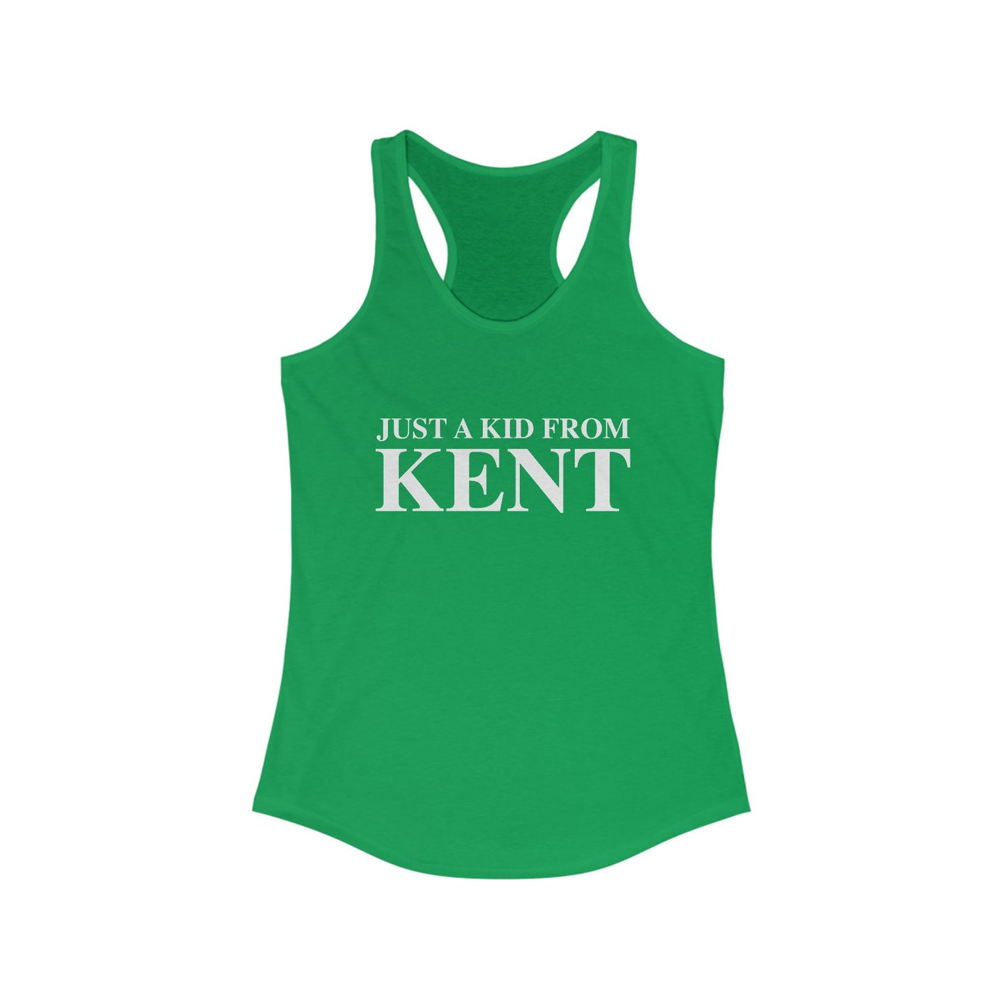 Just a kid from Kent Women's Ideal Racerback Tank Top