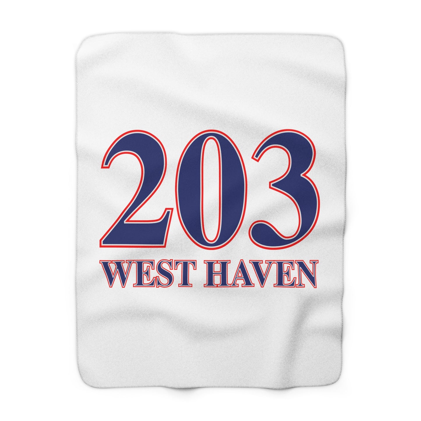 203 West Haven Red White & Blue Sherpa Fleece Blanket
