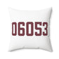06053 New Britain Connecticut Zip Code Polyester Square Pillow