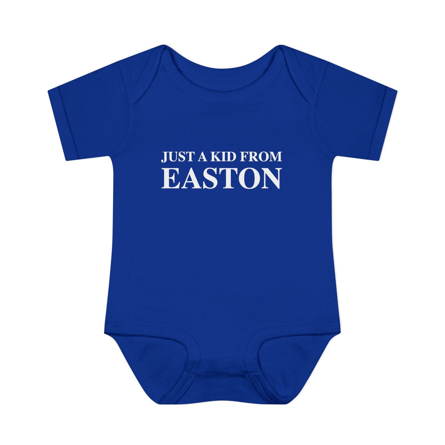 Just a kid from Easton Infant Baby Rib Bodysuit