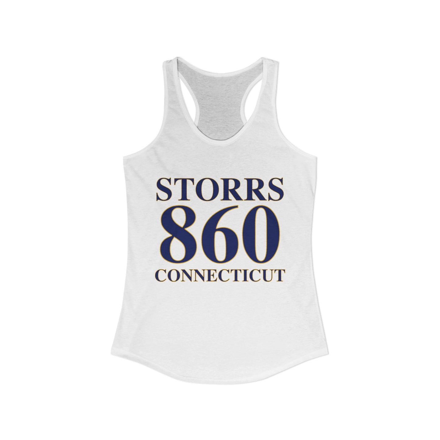 Storrs 860 Connecticut Women's Ideal Racerback Tank Top