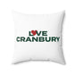 Love Cranbury Spun Polyester Square Pillow