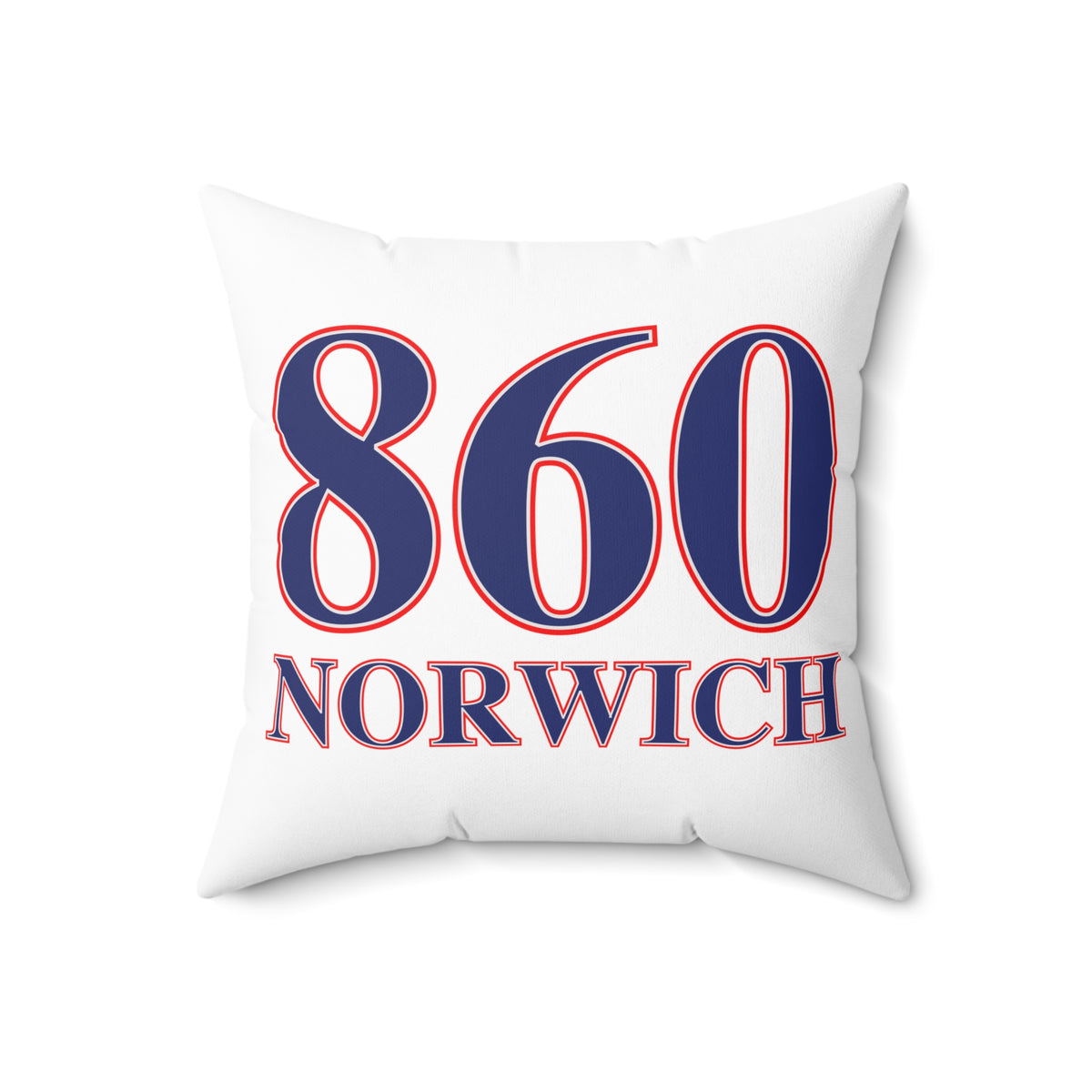 860 Norwich Red, White & Blue Spun Polyester Square Pillow
