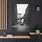 Manhattan Bridge Black and White Matte Canvas, Stretched, 1.25"