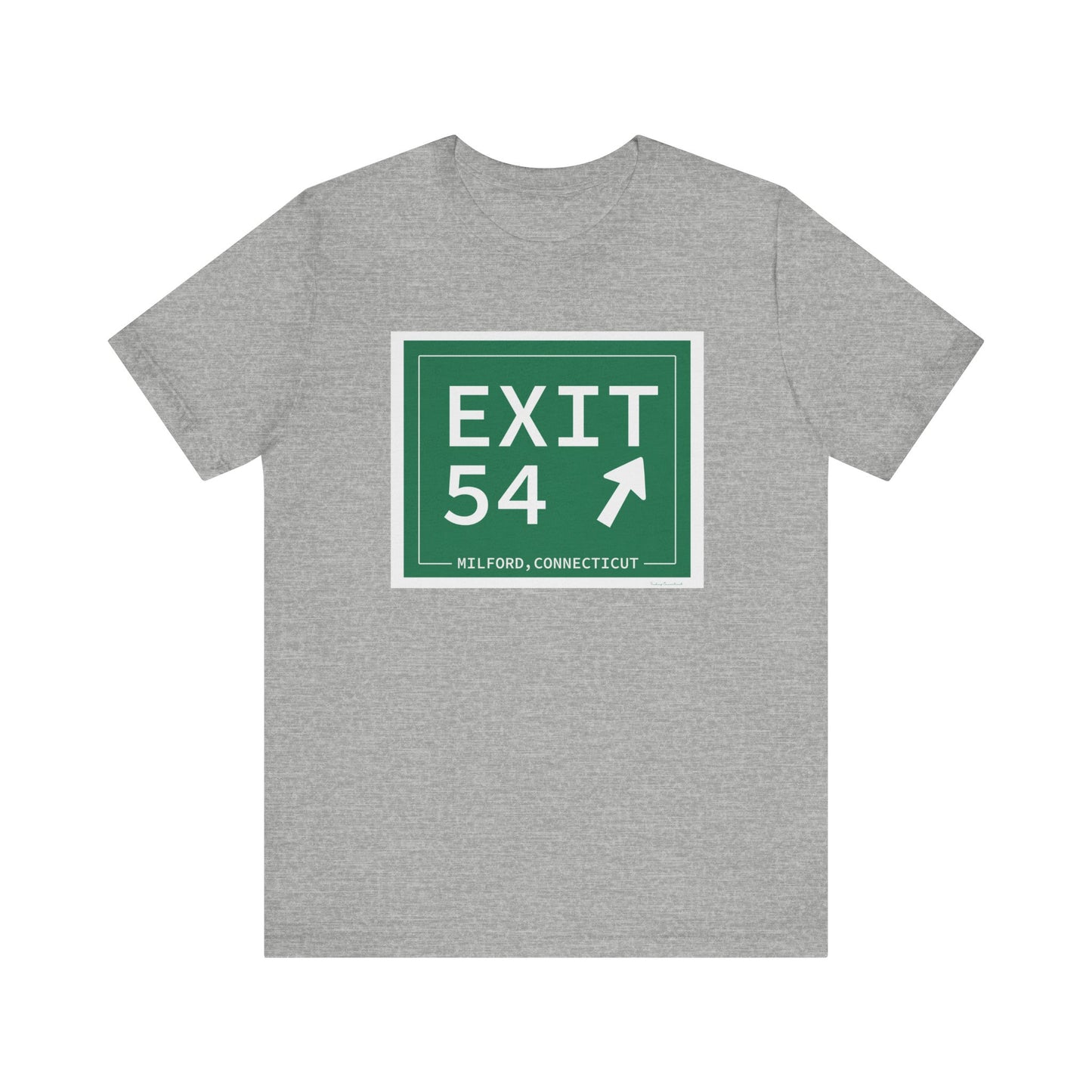 Vintage Exit 54  Merritt Parkway Sign Unisex Jersey Short Sleeve T-Shirt
