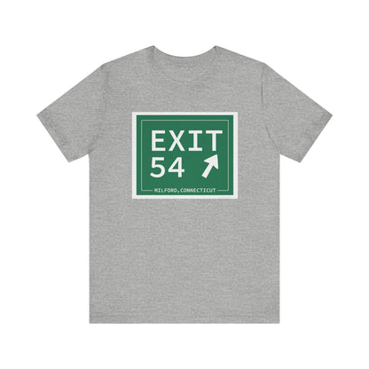 Vintage Exit 54  Merritt Parkway Sign Unisex Jersey Short Sleeve T-Shirt