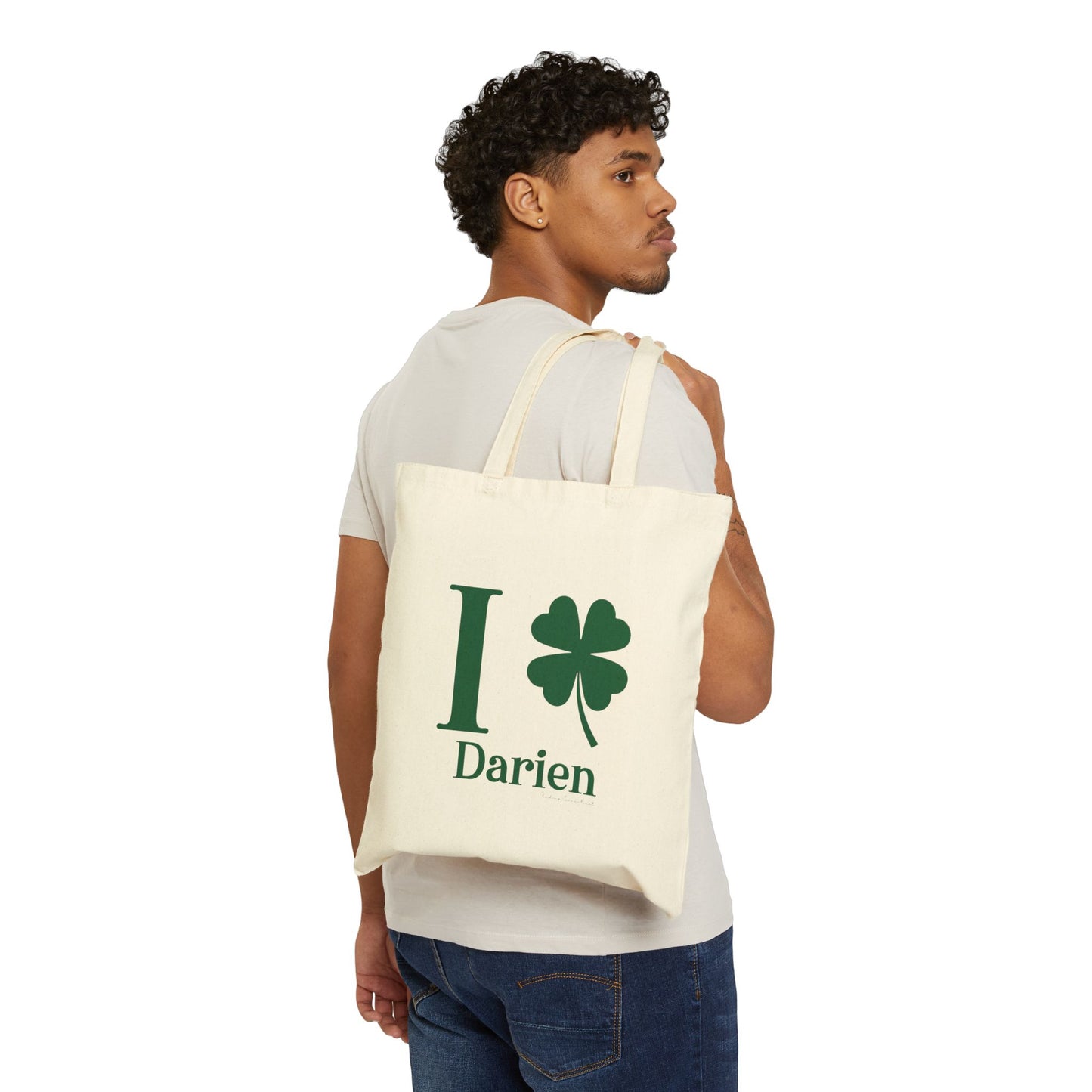 I Clover Darien Cotton Canvas Tote Bag
