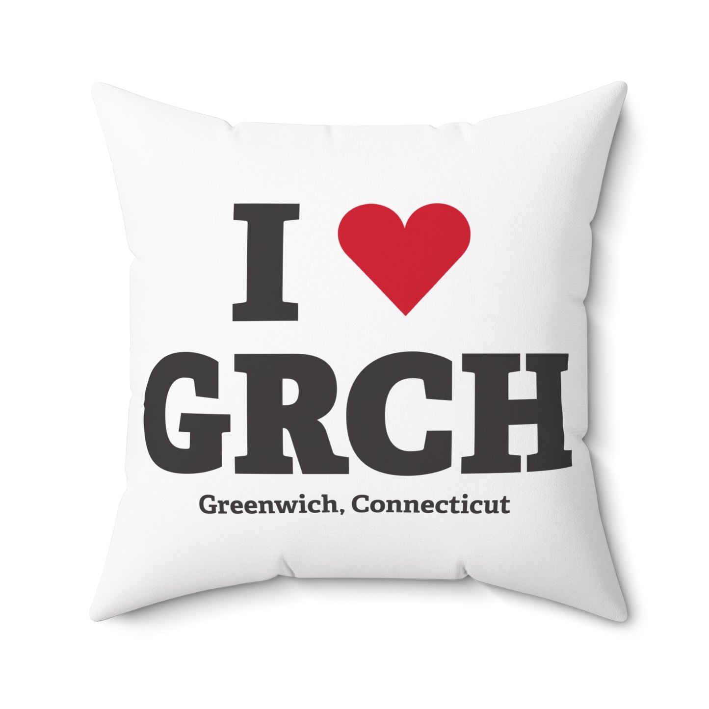 I Heart GRCH Spun Polyester Square Pillow
