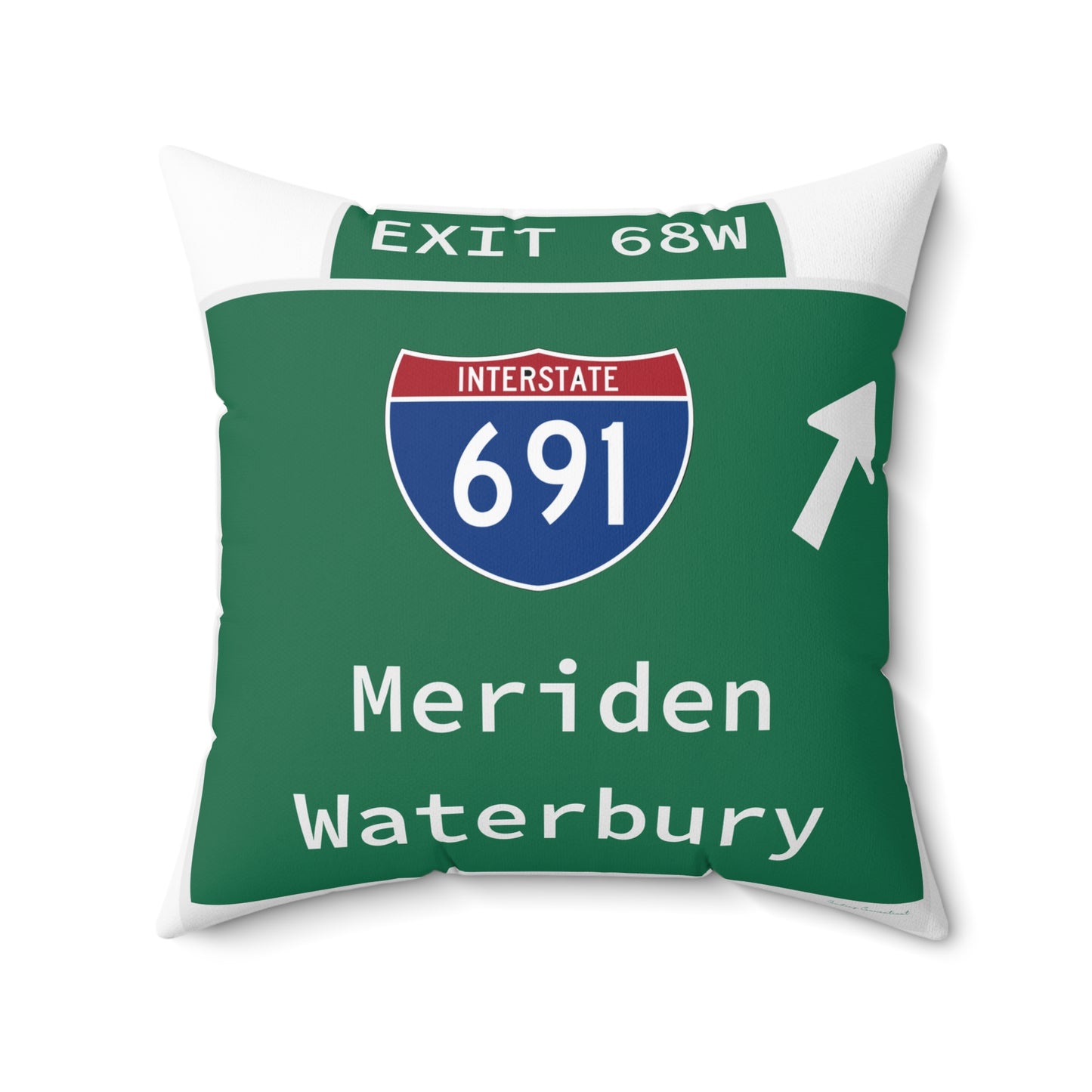 Vintage WCP Exit 68W Spun Polyester Square Pillow
