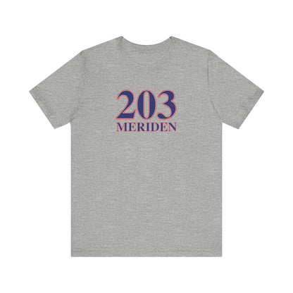 203 Meriden Red, White & Blue Unisex Jersey Short Sleeve T-Shirt